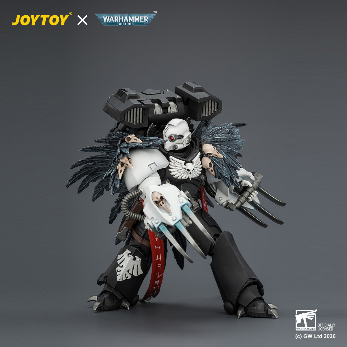 JOYTOY Warhammer 40,000 - Raven Guard Chapter Master Aethon Shaan with Claws of Severax and Heavy Bolt Pistol