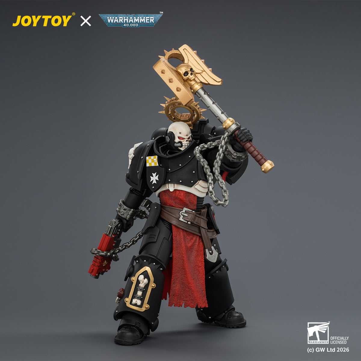 JOYTOY Warhammer 40,000 - Black Templars Execrator 2 with Crozius Arcanum and Absolvor Bolt Pistol