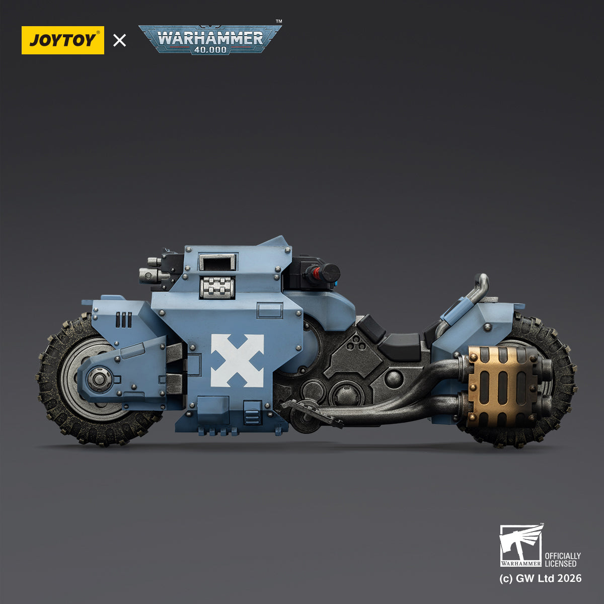 JOYTOY Warhammer 40,000 - Space Wolves Raider-pattern Combat Bike with twin-linked bolt rifles