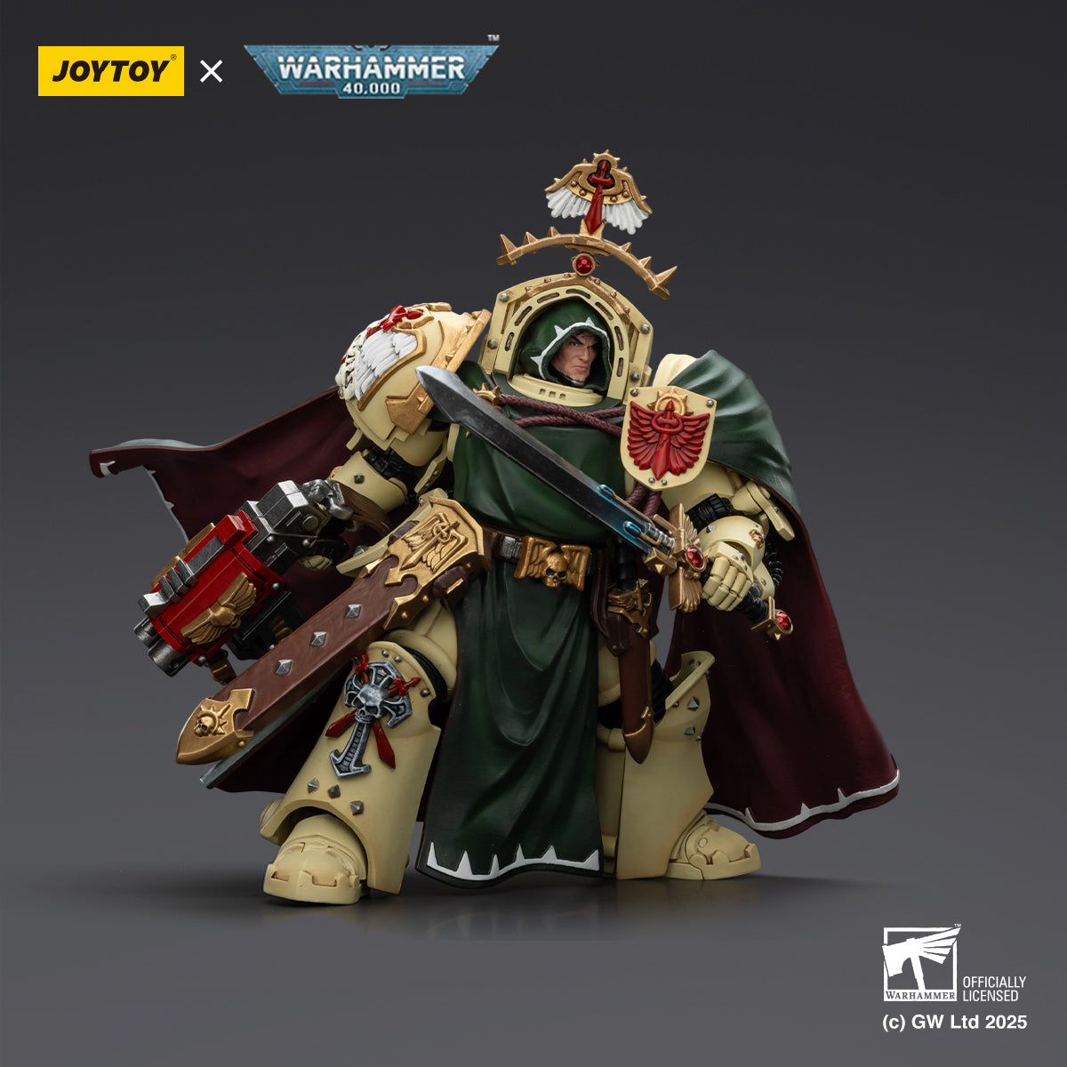 JOYTOY Warhammer 40,000 - Dark Angels Belial, Grand Master of The Deathwing With the Sword of Silence and Storm Bolter