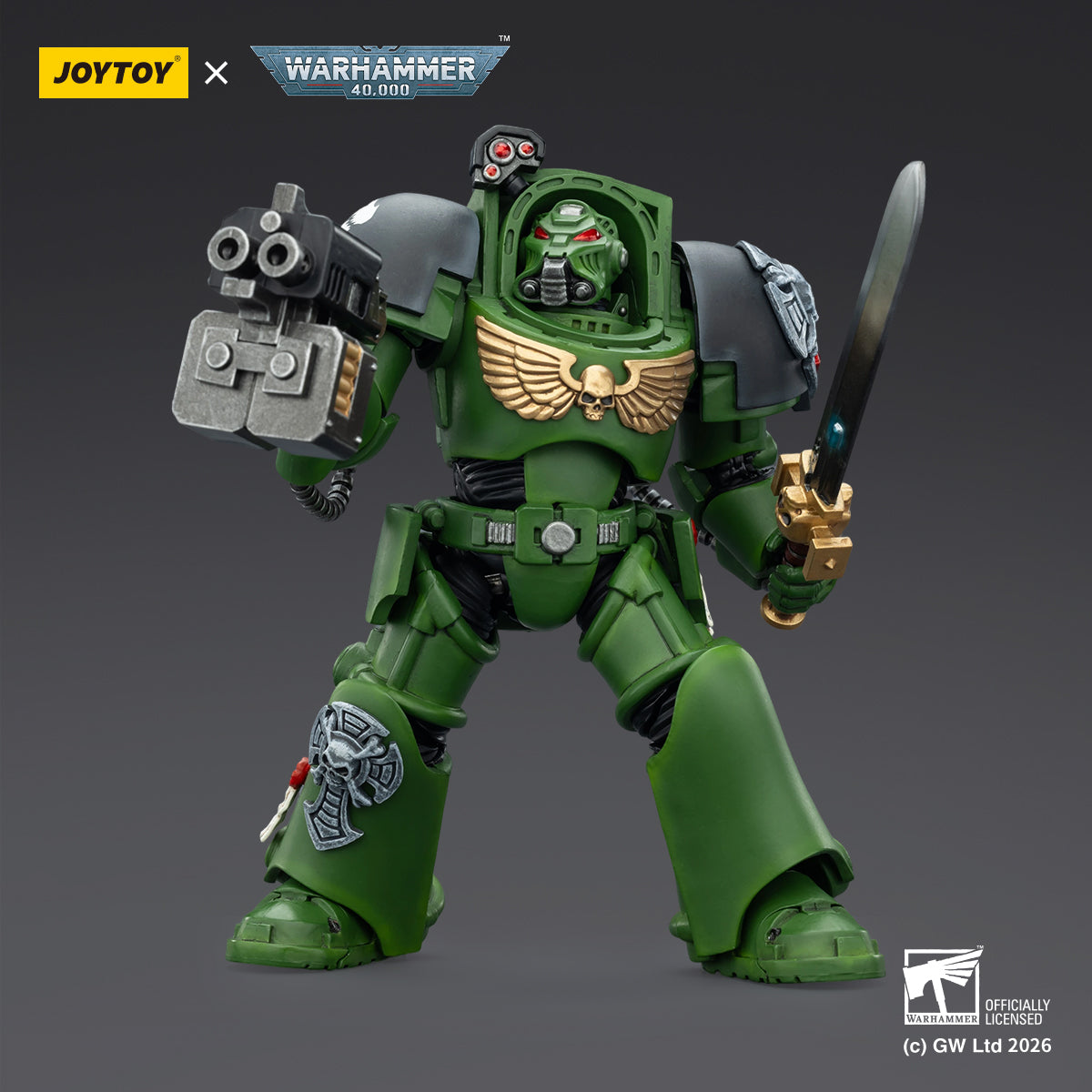 JOYTOY Warhammer 40,000 - Salamanders Terminator Squad (3-Man Unit)