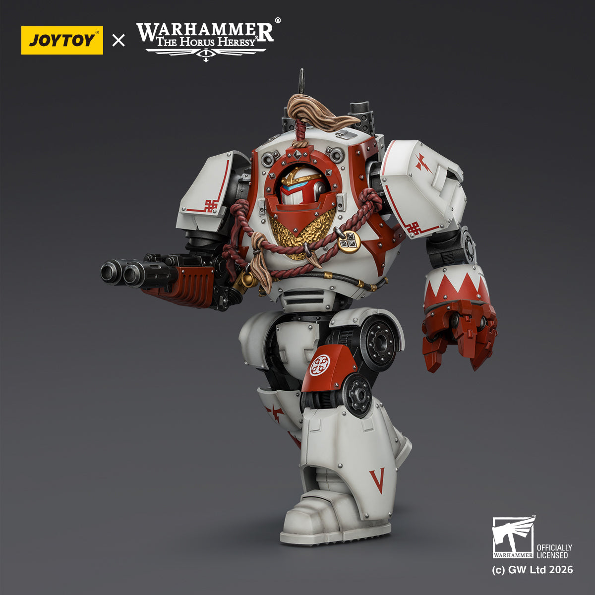 JOYTOY Warhammer The Horus Heresy - White Scars Contemptor Dreadnought with Melta Cannon and Gravis power fist