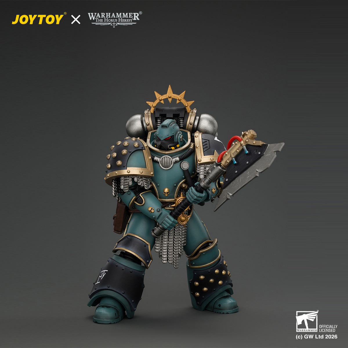 JOYTOY Warhammer The Horus Heresy - Sons of Horus Herald Consul with Icon of Allegiance, Bolt Pistol and Power Weapon