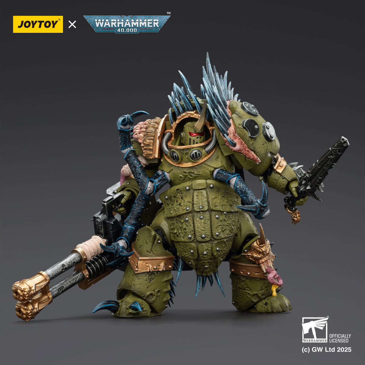 JOYTOY Warhammer 40,000 - Death Guard Blightlord Terminators & Plague Marine Icon Bearer Set