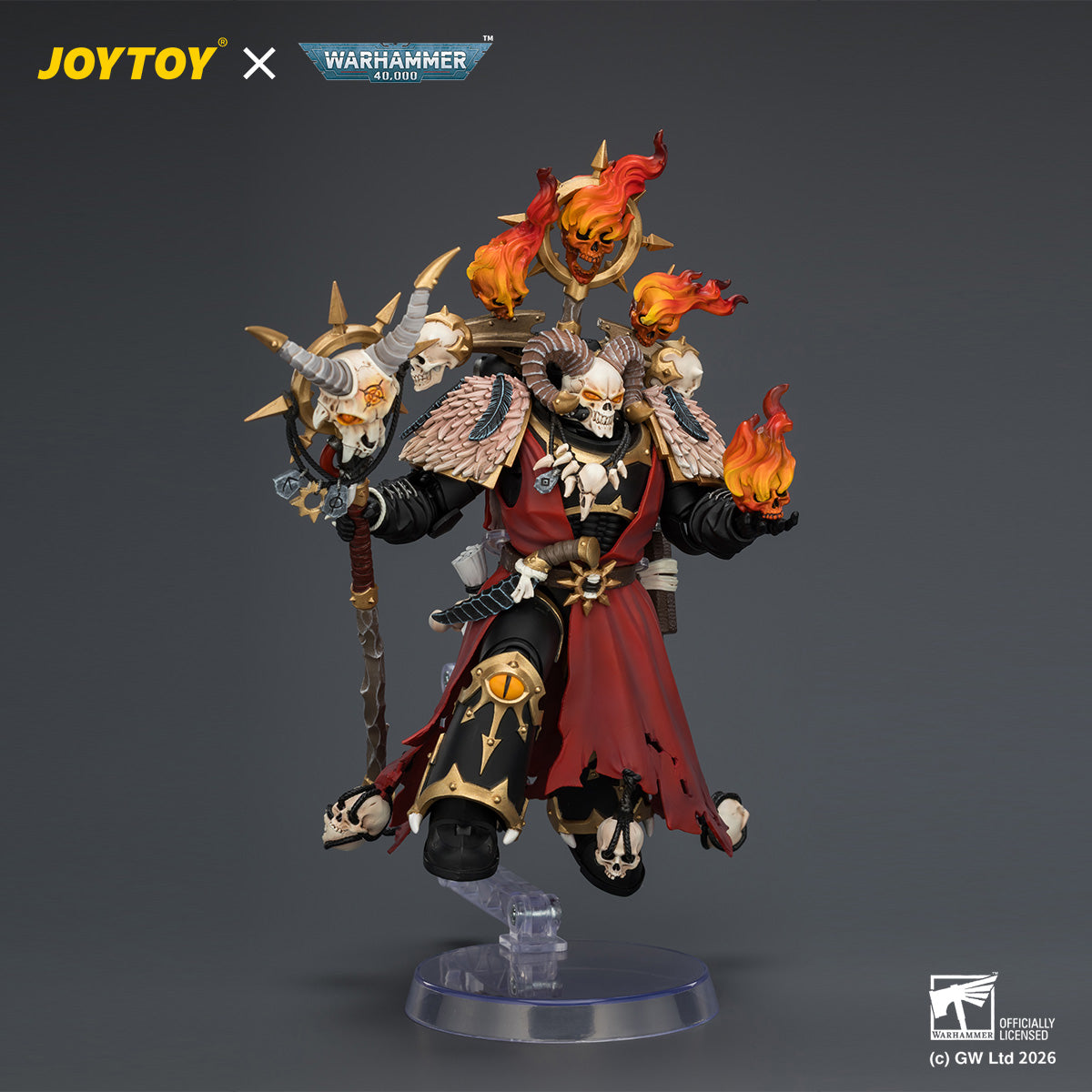 JOYTOY Warhammer 40,000 - Black Legion Master of Possession with Staff of Possession and Bolt Pistol