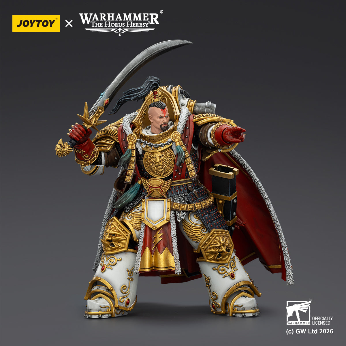 1/18 scale Jaghatai Khan by ThroneTerra - Dynamic warrior pose showcasing the speed of the White Scars.
