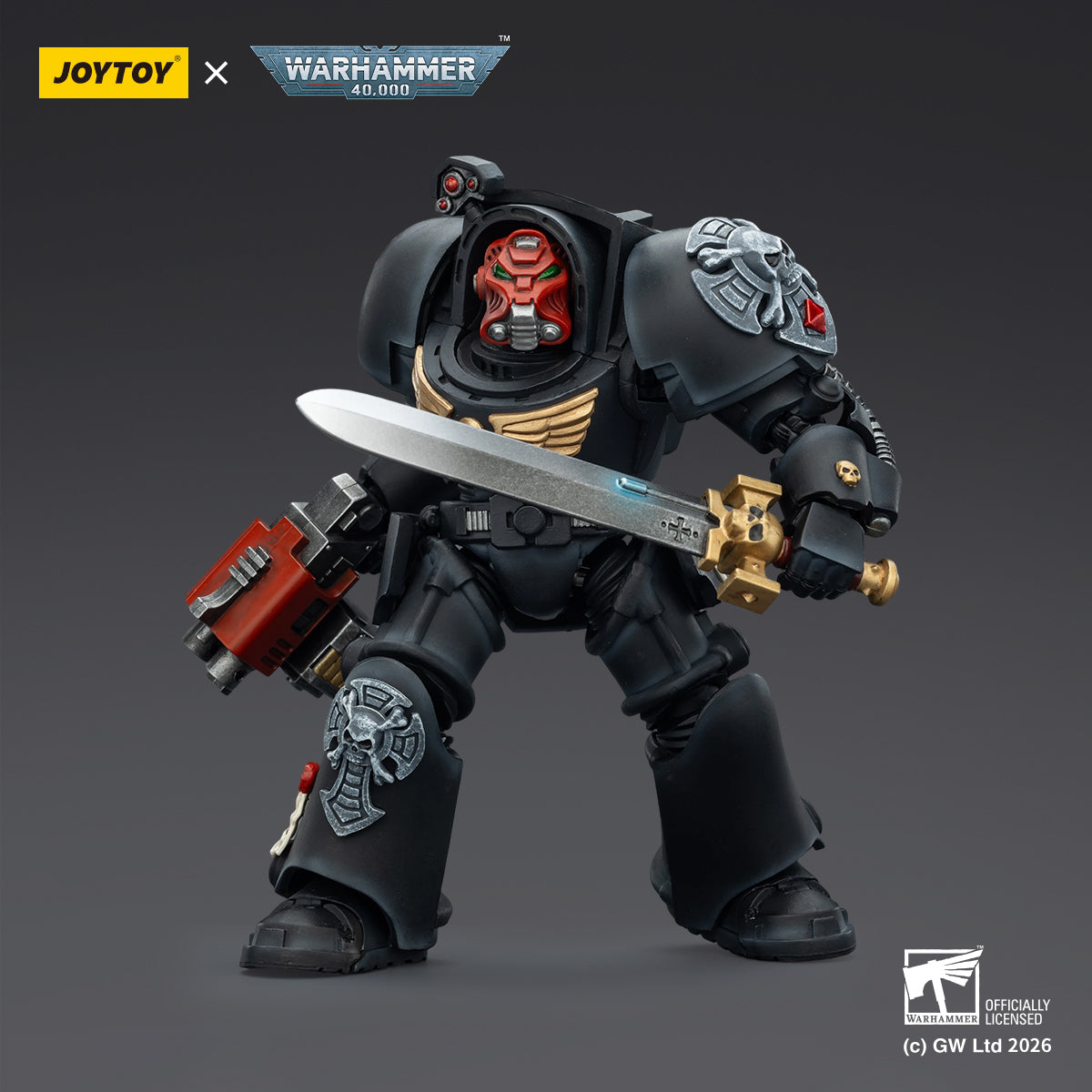 JOYTOY Warhammer 40,000 - Black Templars Terminator Squad (3-Man Unit)
