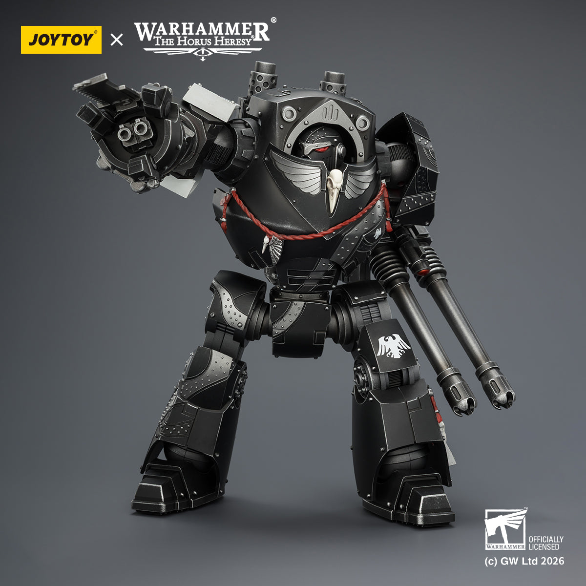 JOYTOY Warhammer The Horus Heresy - Raven Guard Contemptor Dreadnought with Gravis autocannon and Chainfist