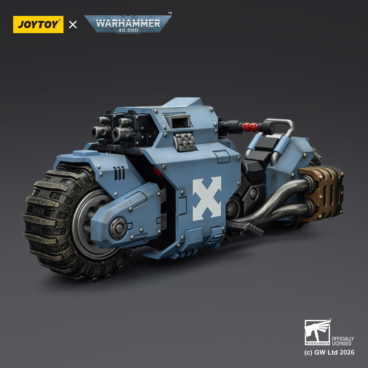 JOYTOY Warhammer 40,000 - Space Wolves Raider-pattern Combat Bike with twin-linked bolt rifles