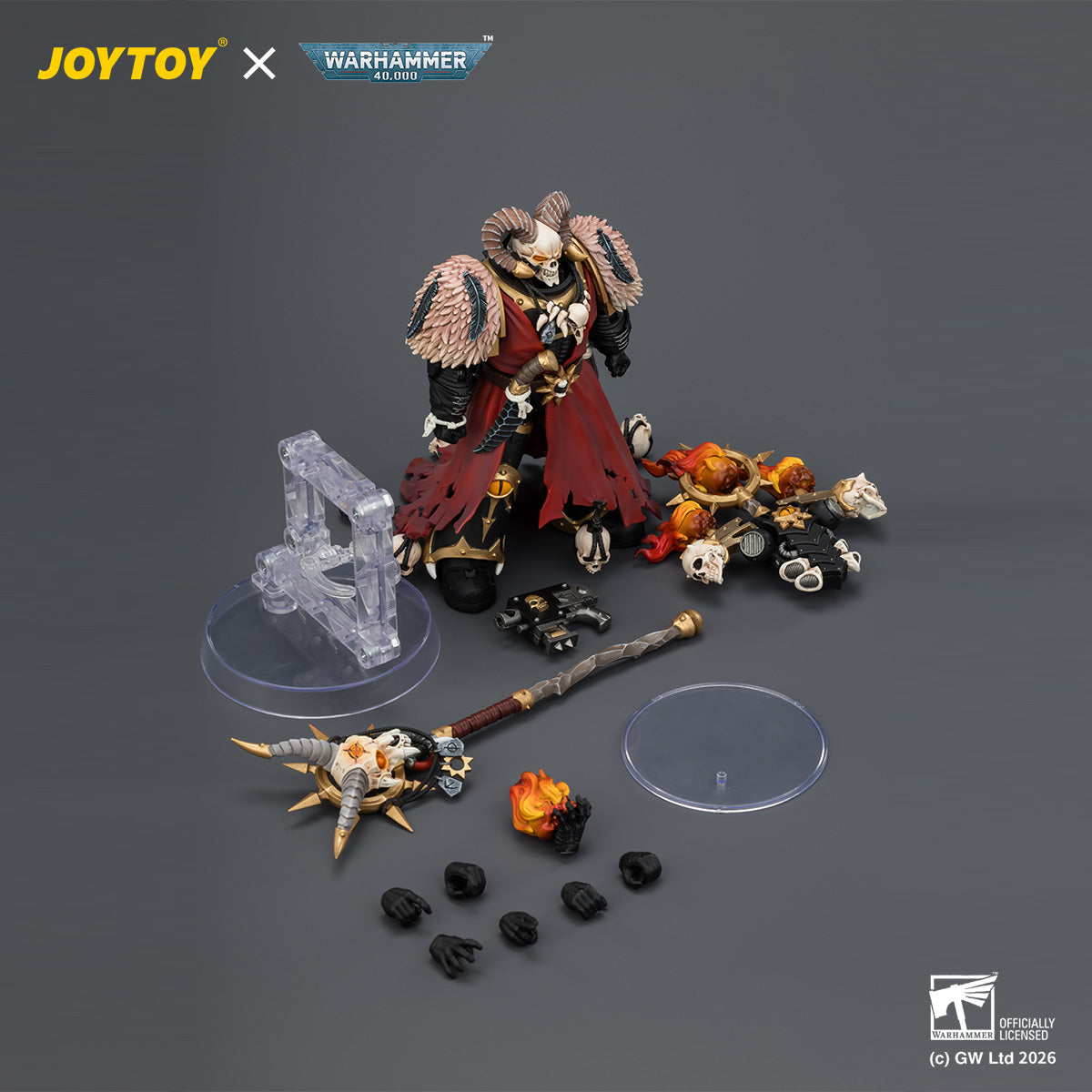 JOYTOY Warhammer 40,000 - Black Legion Master of Possession with Staff of Possession and Bolt Pistol