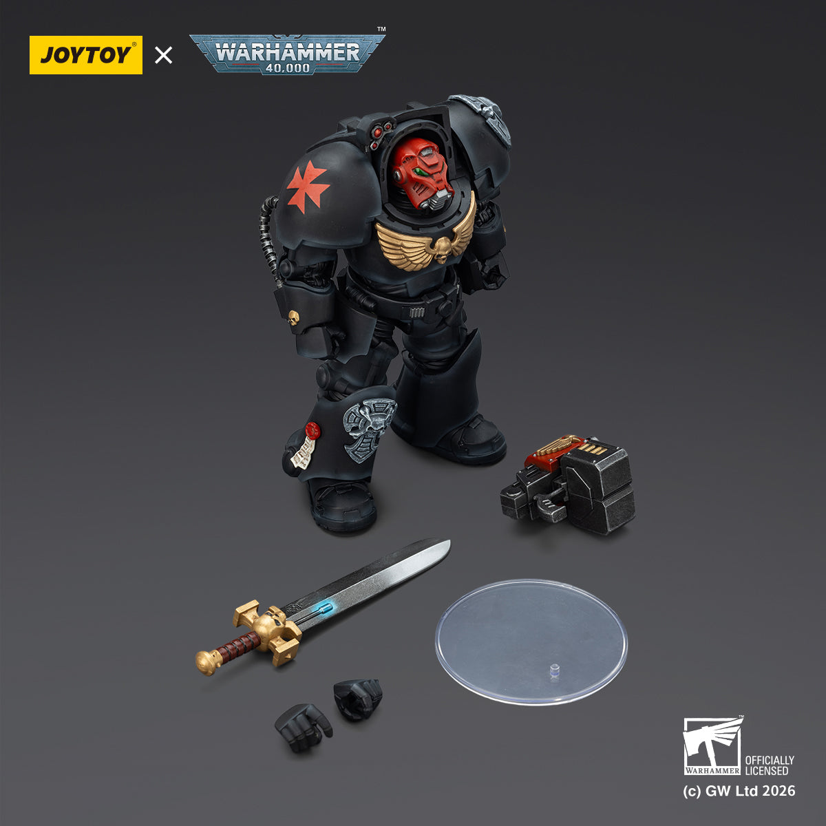 JOYTOY Warhammer 40,000 - Black Templars Terminator Squad (3-Man Unit)