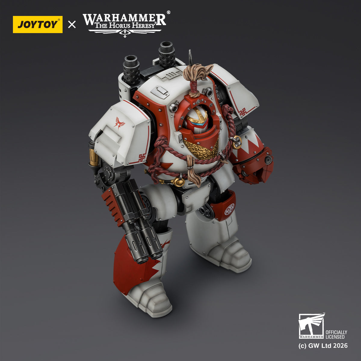 JOYTOY Warhammer The Horus Heresy - White Scars Contemptor Dreadnought with Melta Cannon and Gravis power fist