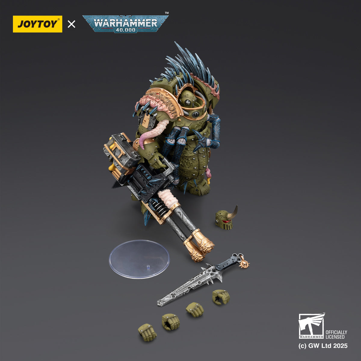 JOYTOY Warhammer 40,000 - Death Guard Blightlord Terminators & Plague Marine Icon Bearer Set