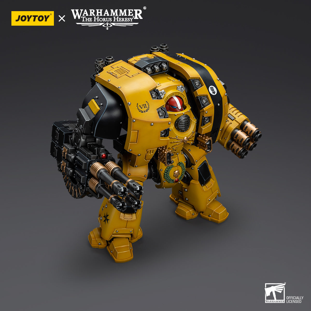 JOYTOY Warhammer The Horus Heresy -Imperial Fists Leviathan Dreadnought with Cyclonic Melta Lance and Storm Cannon