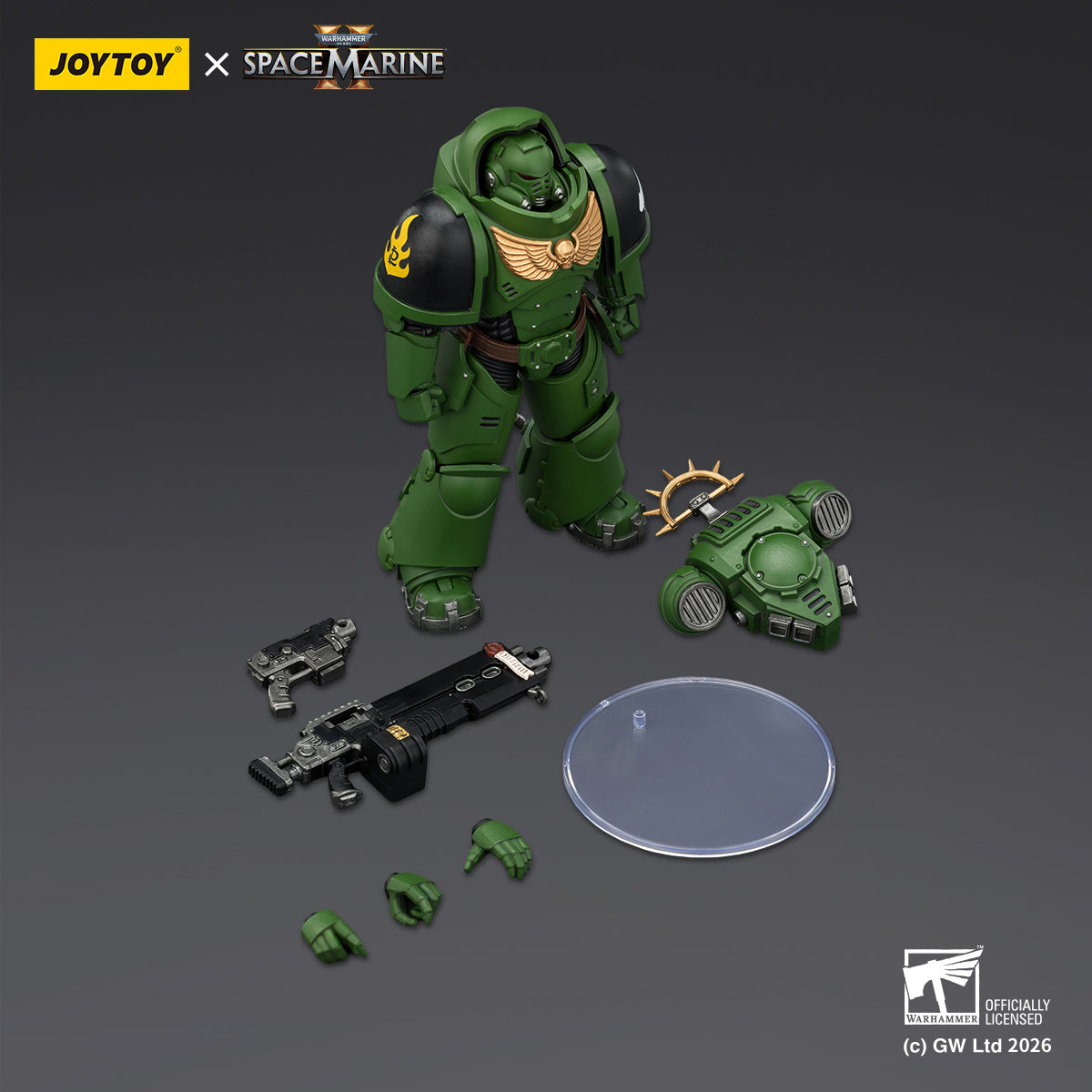 JoyToy Warhammer 40,000: Space Marine 2- Game Edition Salamanders Heavy Intercessor with Heavy Bolt Rifle and Bolt Pistol