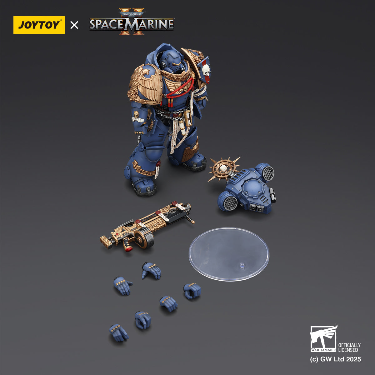 JOYTOY Warhammer 40,000: Space Marine 2 Ultramarines Relic Armour Veterans Squad (Set of 3)