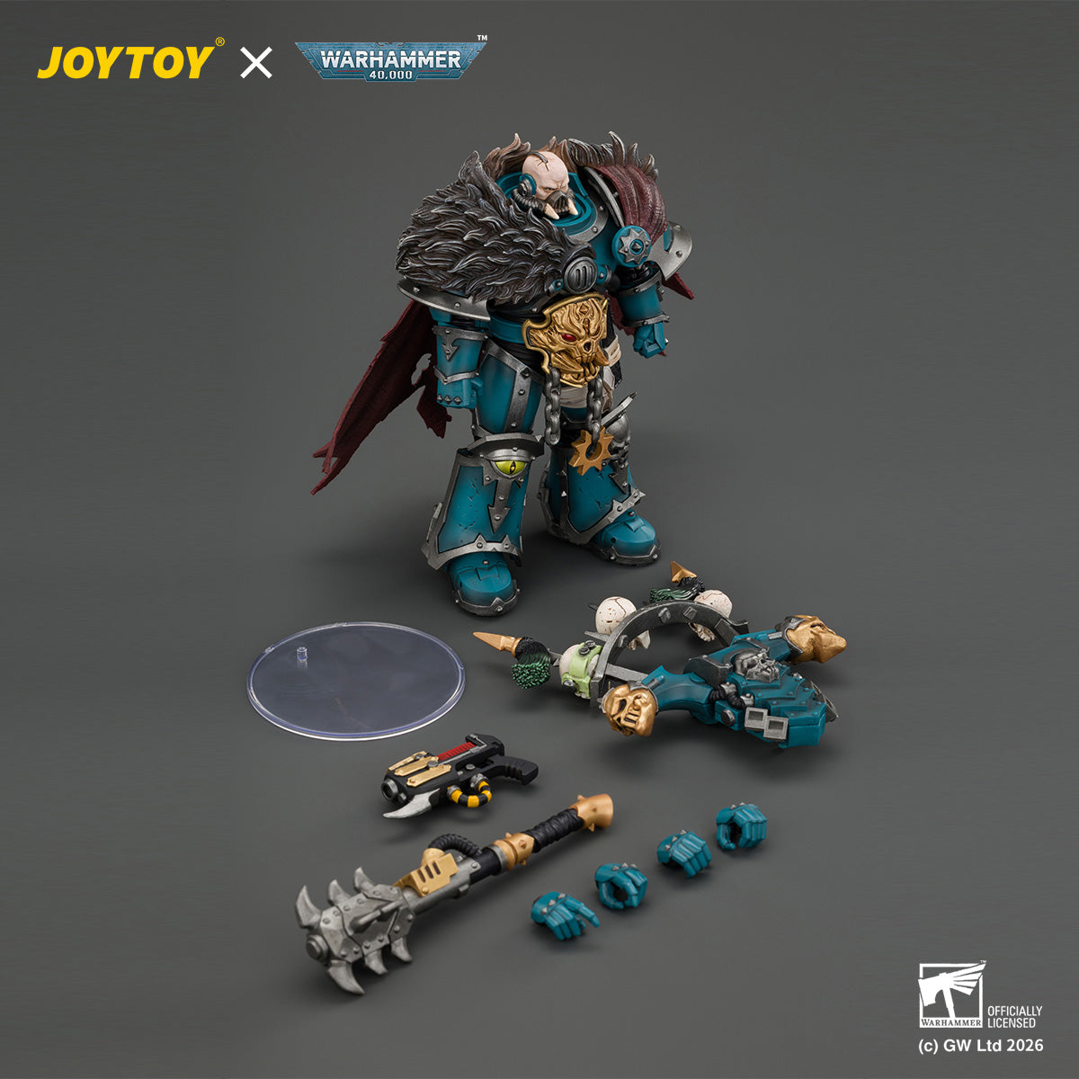 JOYTOY Warhammer 40,000 - Alpha Legion Chaos Lord with Plasma Pistol and Accursed Weapon