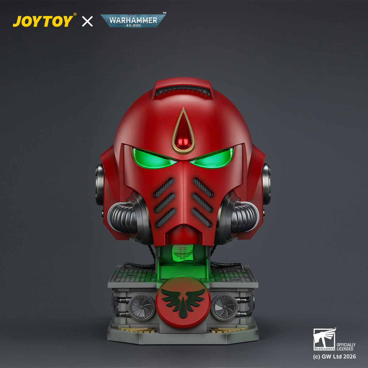 JOYTOY Warhammer 40,000:Blood Angels MkX Helmet & Display Stand