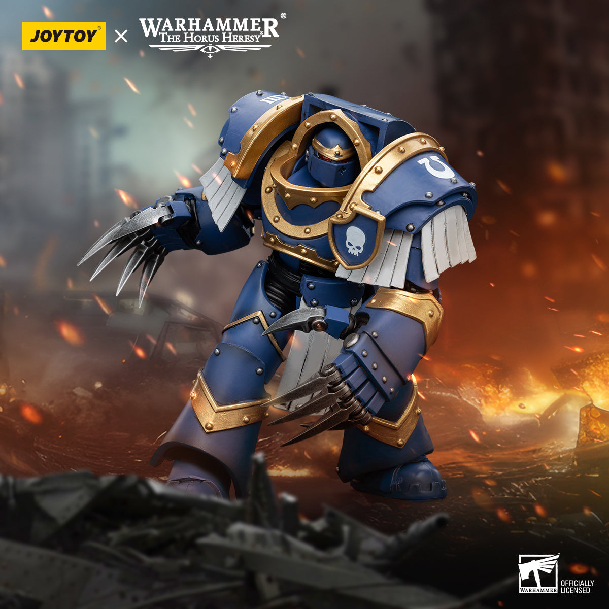 JOYTOY Warhammer The Horus Heresy - Ultramarines Cataphractii Terminator Squad Terminator with Lightning Claws