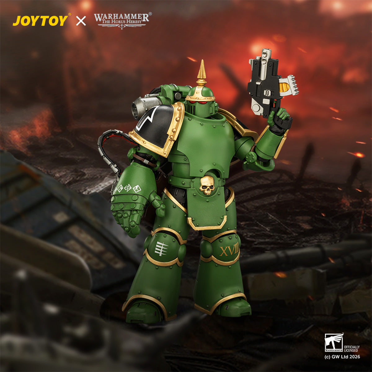JOYTOY Warhammer The Horus Heresy -Salamanders MK III Tactical Legionary with Plasma Pistol and Bolt Pistol