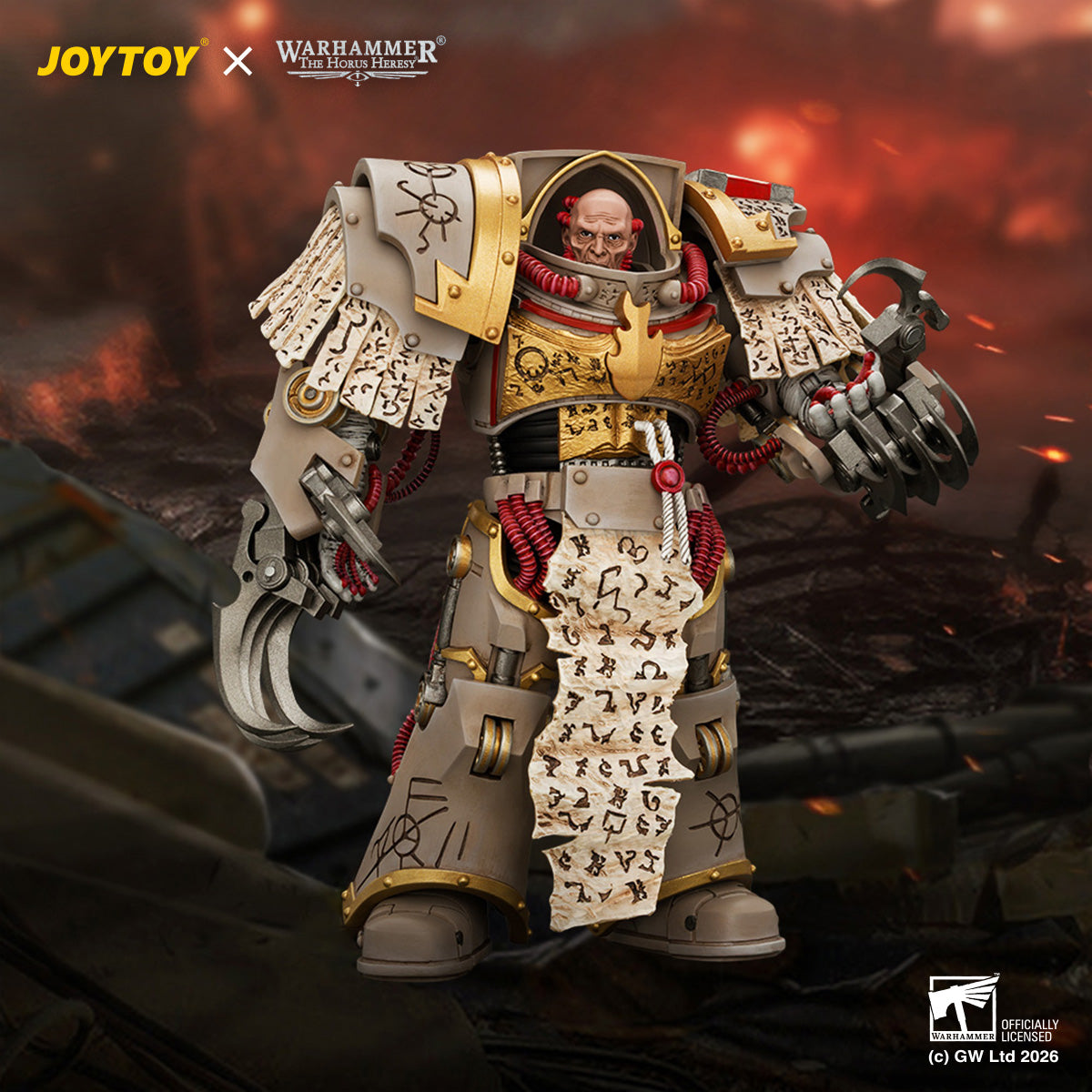 JOYTOY Warhammer The Horus Heresy - Word Bearers Kor Phaeron with Patriarch's Claws