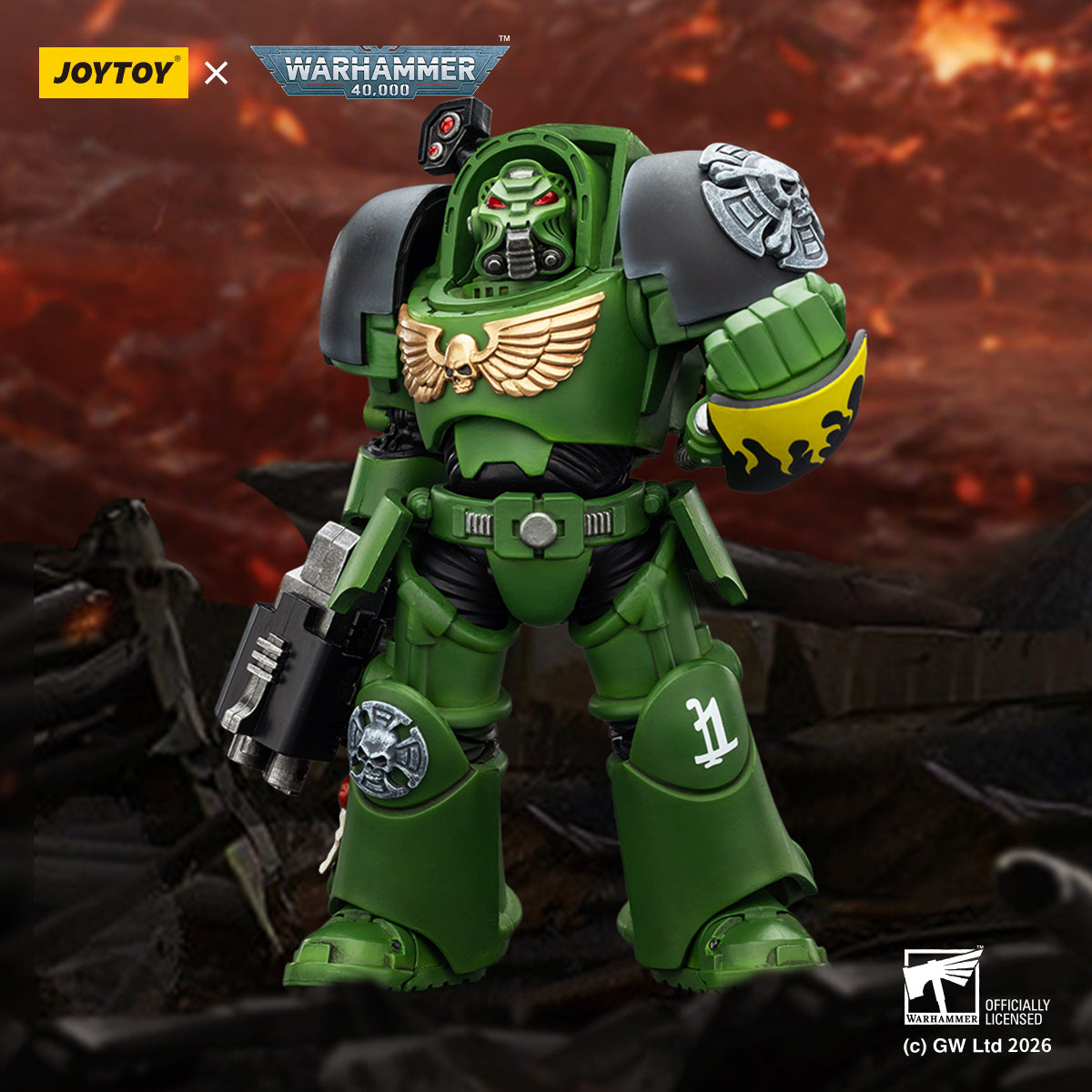 JOYTOY Warhammer 40,000 - Salamanders Terminator Squad (3-Man Unit)