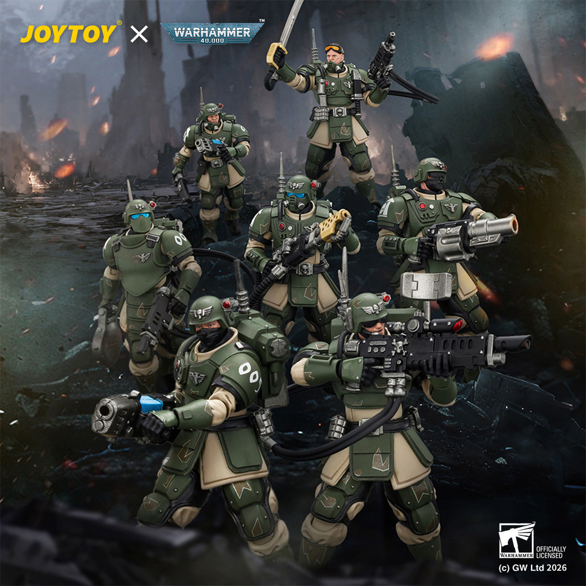JOYTOY Warhammer 40,000 - Astra Militarum Kasrkin Squad