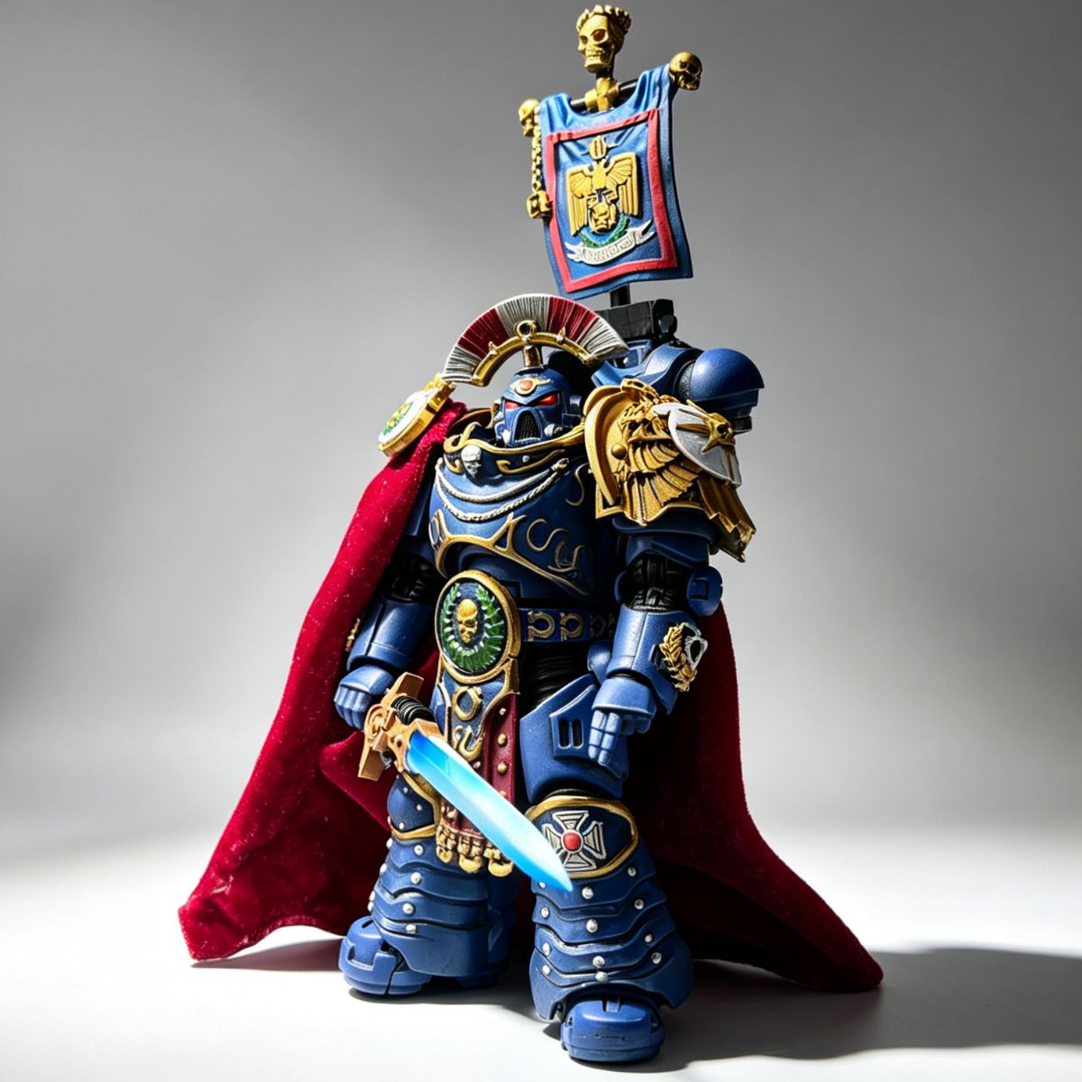 Ultramarines Cato Sicarius in Gravis Armor โ Custom Repaint