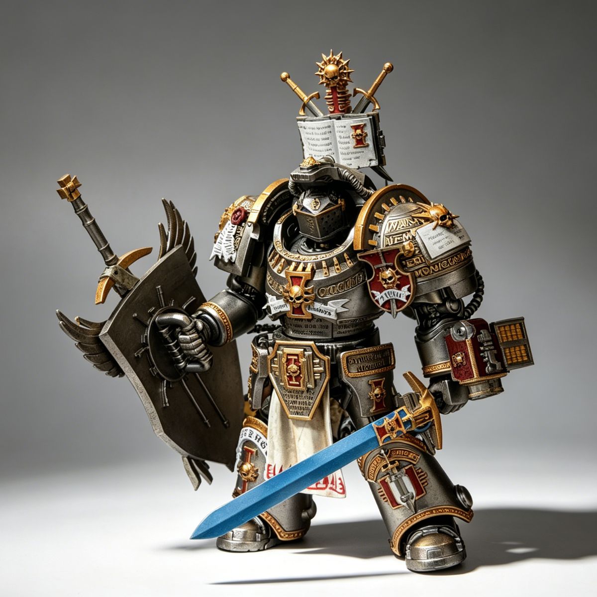 Grey Knights Supreme Grand Master Terminator with Sword and Shield – Custom Repaint