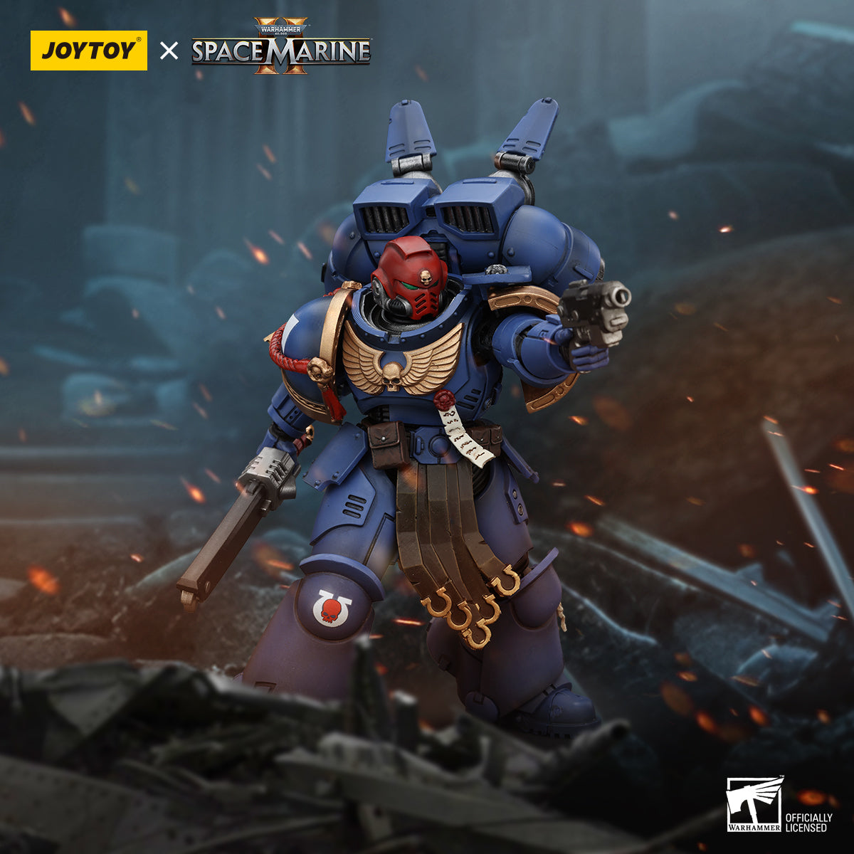 JoyToy Warhammer 40,000: Space Marine 2 - Ultramarines Sergeant Gadriel