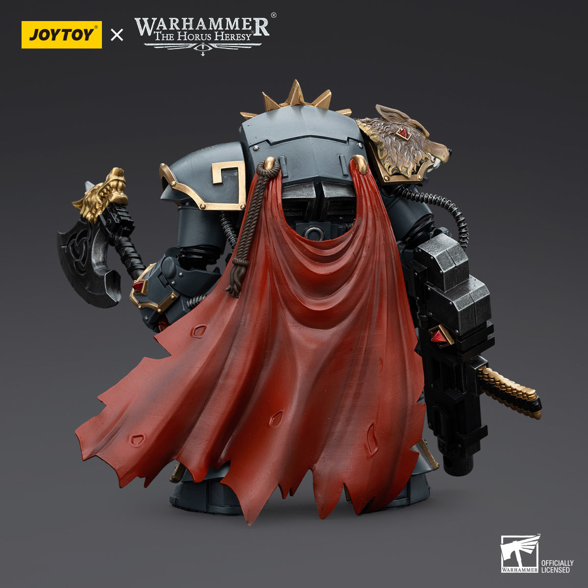 Back view of Space Wolves Hvarl, the Red Blade