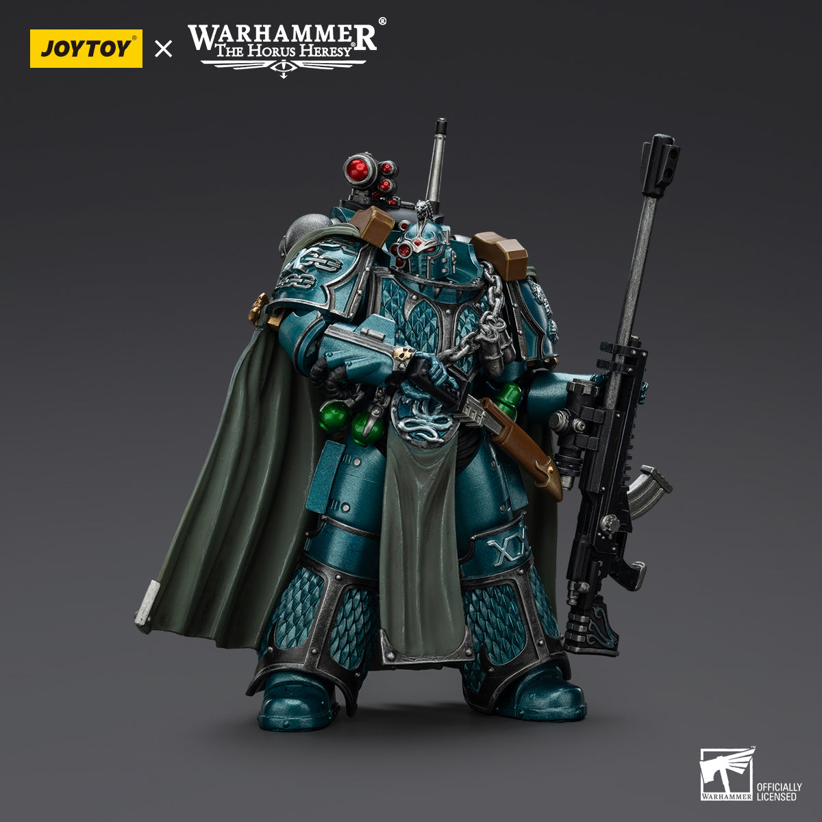 JOYTOY Warhammer The Horus Heresy - Alpha Legion Exodus 'The One Who is Many' with Sniper Rifle And Power Dagger