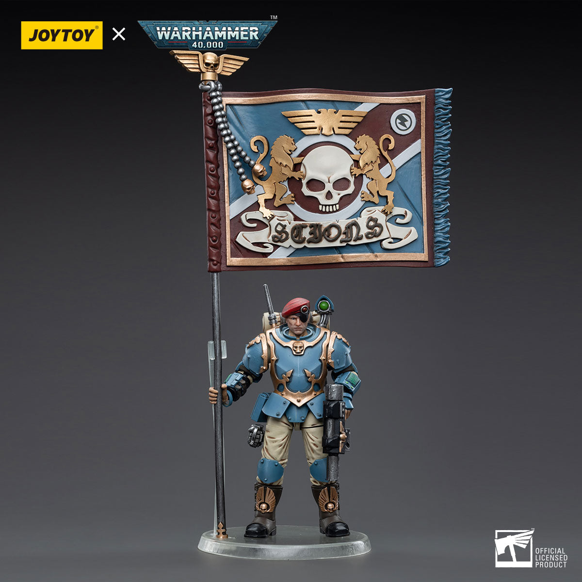 JOYTOY Warhammer 40,000 - Astra Militarum Tempestus Scions Command Squad 55th Kappic Eagles Banner Bearer