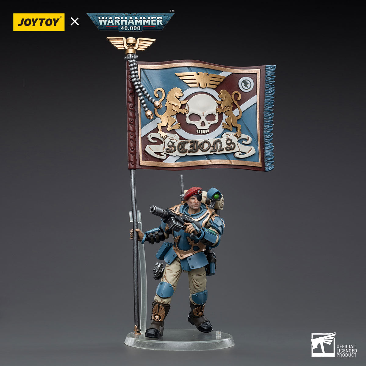 JOYTOY Warhammer 40,000 - Astra Militarum Tempestus Scions Command Squad 55th Kappic Eagles Banner Bearer