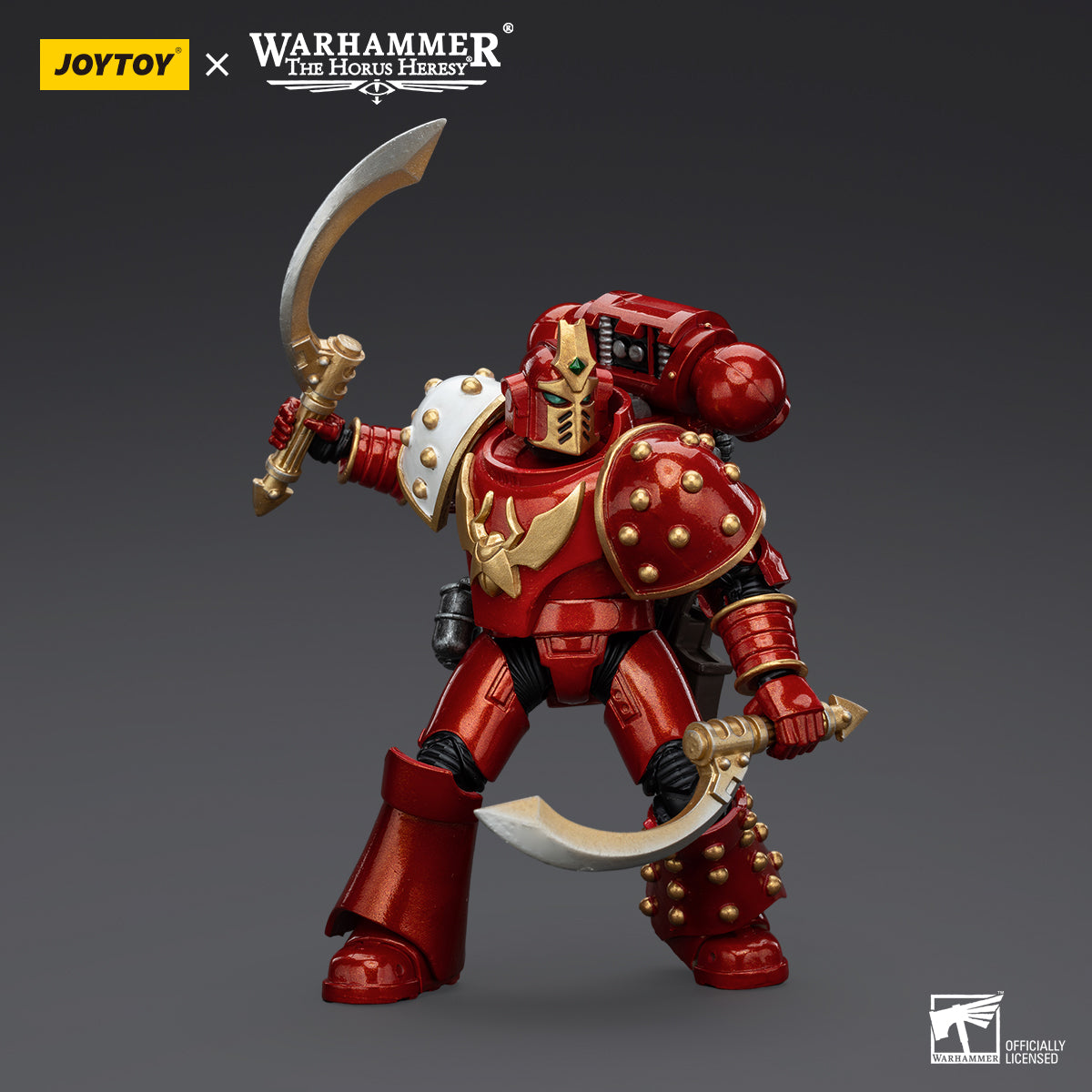 Thousand Sons Khenetai Occult Cabal Blademaster in combat stance, holding a sword with precision and poise, ready to engage in close combat with powerful strikes.