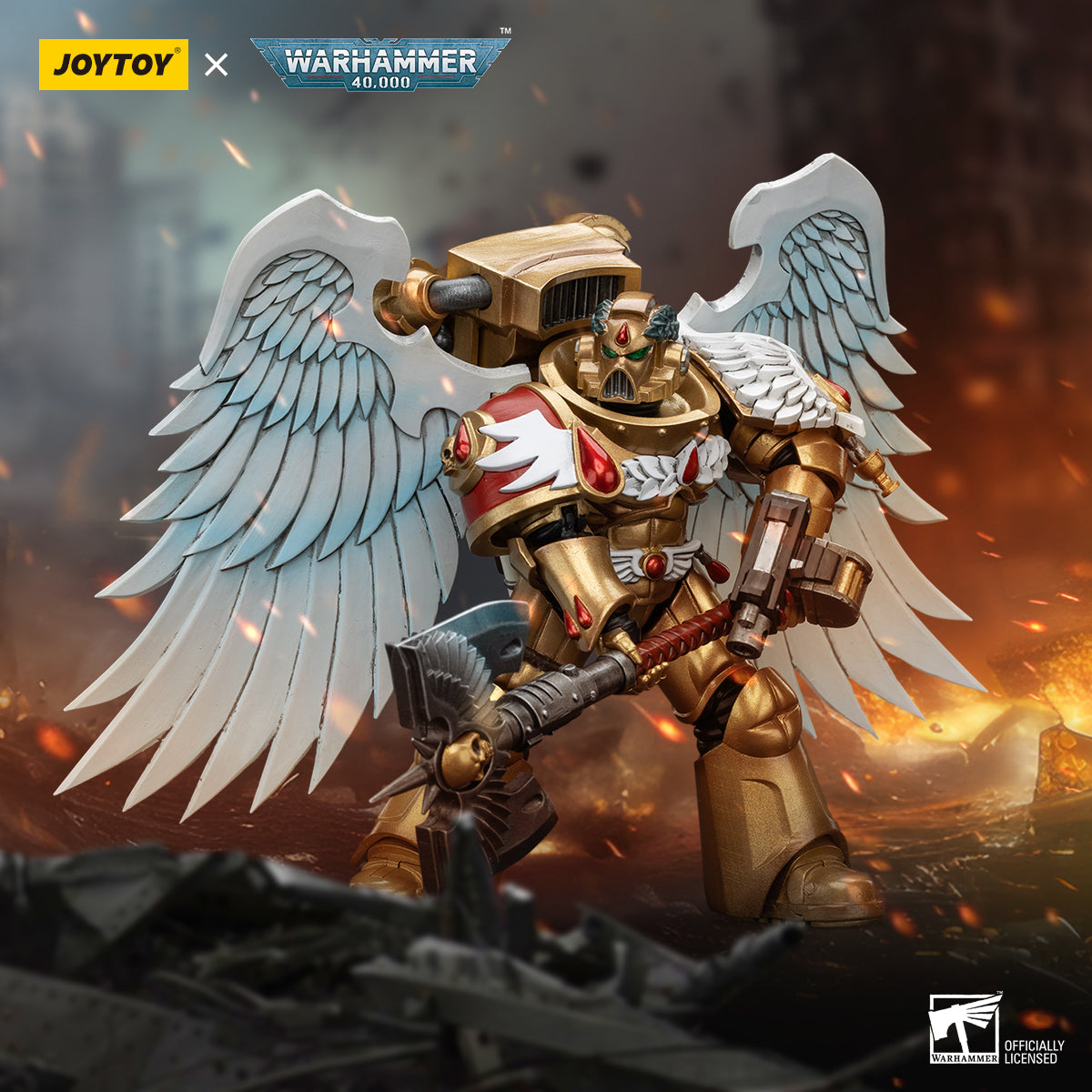 JOYTOY Warhammer 40,000 - Blood Angels Sanguinary Guard with Encarmine Axe