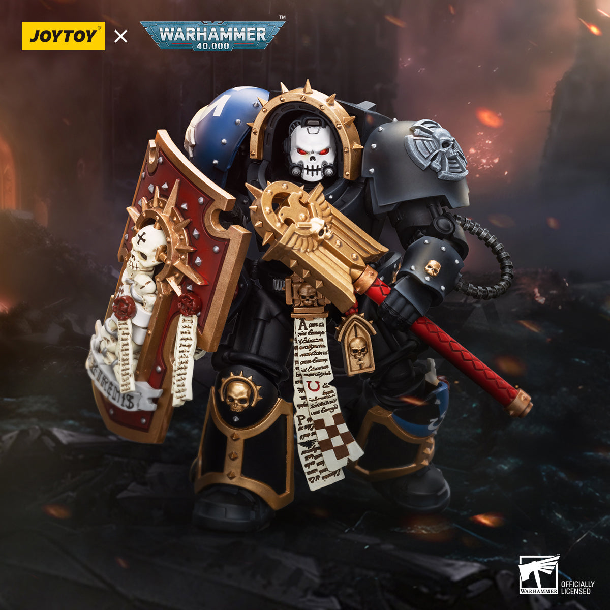 JOYTOY Warhammer 40,000 - Ultramarines Chaplain in Terminator Armour