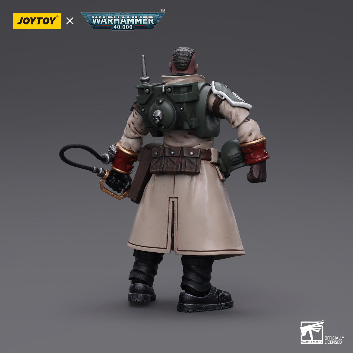 Back view of the Cadian Command Squad Commander with Power Sword.