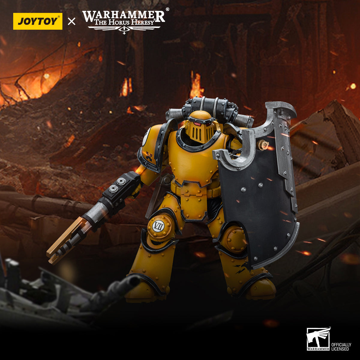JOYTOY Warhammer The Horus Heresy - Imperial Fists MkIII Breacher Squad Breacher with Lascutter
