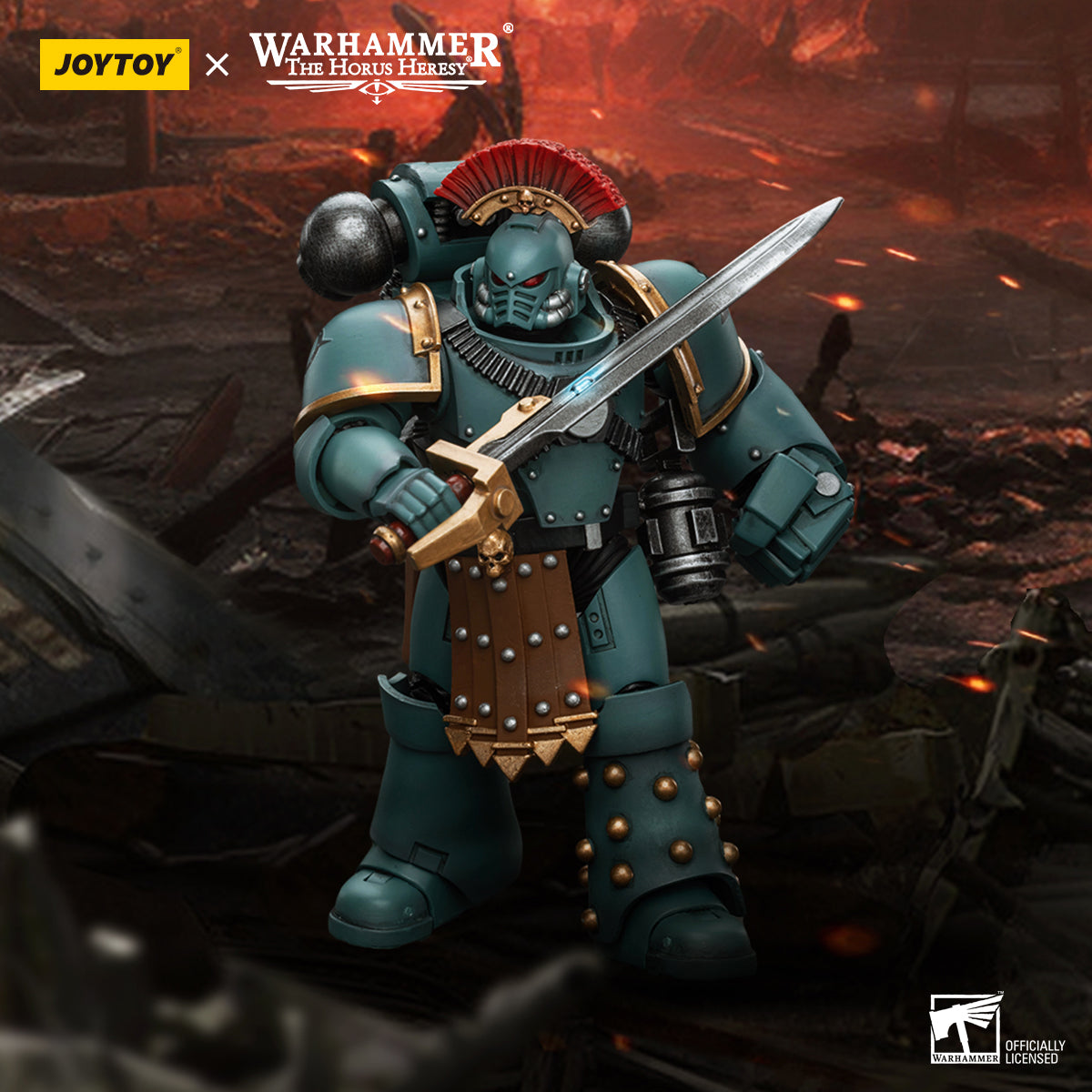 JOYTOY Warhammer The Horus Heresy - Sons of Horus MKIV Tactical Squad Sergeant with Power Fist