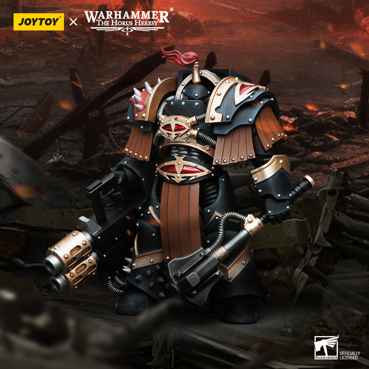 JOYTOY Warhammer The Horus Heresy - Sons of Horus Justaerin Terminator Squad Justaerin with Multi melta and Power MauL