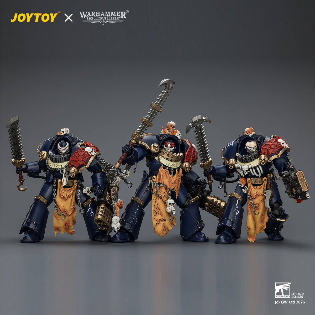 JoyToy Warhammer 40k The Horus Heresy Night Lords Contekar Terminator Elite 1/18 scale action figure set.