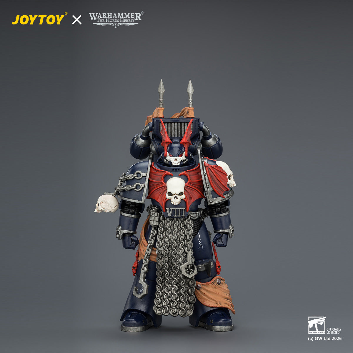 JoyToy Warhammer 40k The Horus Heresy Night Lords Legion Praetor with Jump Pack 1/18 scale figure.