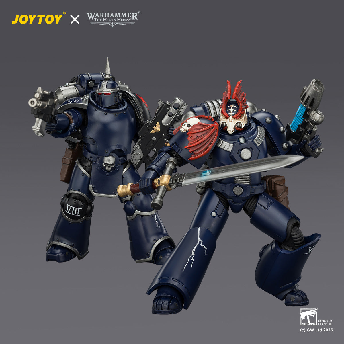 JoyToy Warhammer 40k The Horus Heresy Night Lords Tactical Legionary 1/18 scale action figure set.