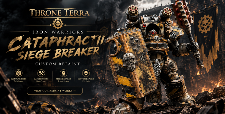 Custom 1/18 Iron Warriors Cataphractii Siege Breaker Repaint