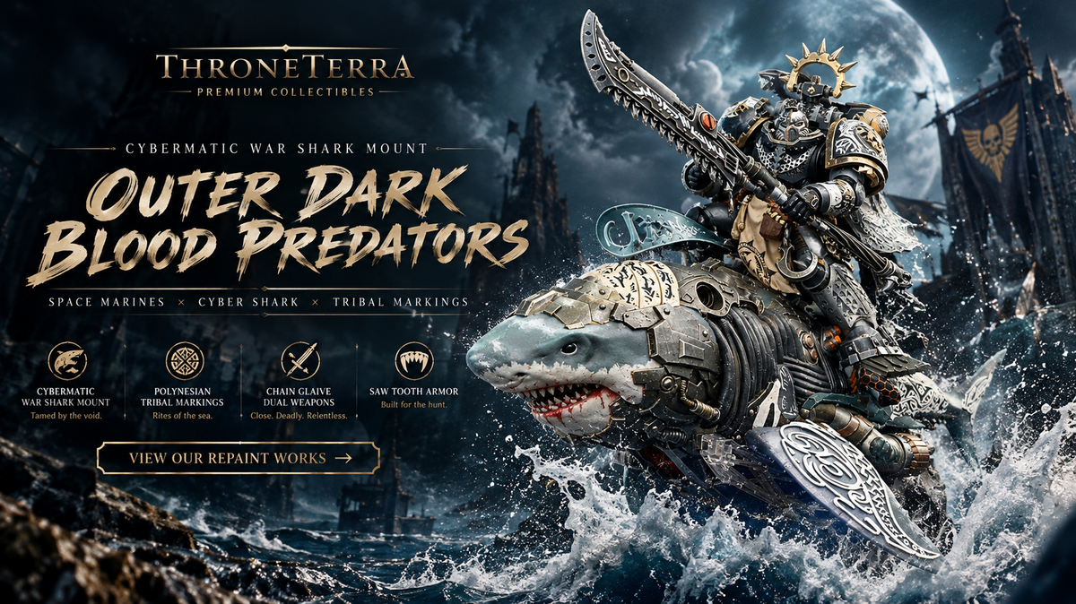 Custom Carcharodons Shark Cavalry 1/18 Scale Figure