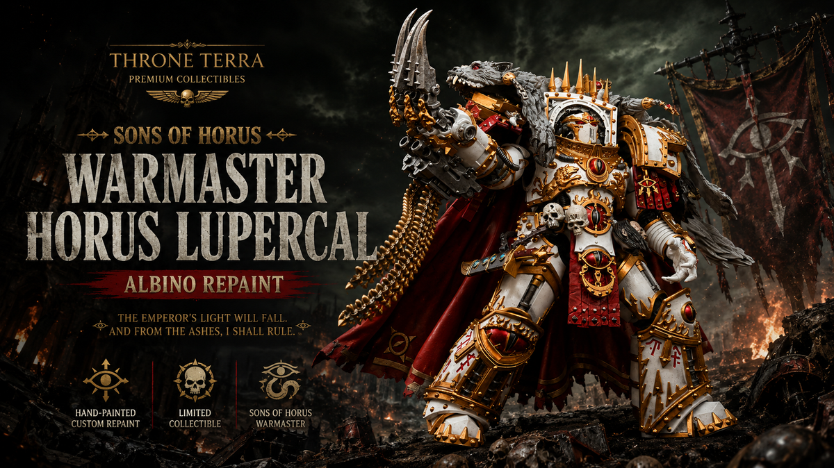 Custom Luna Wolves Horus the Warmaster JOYTOY Repaint