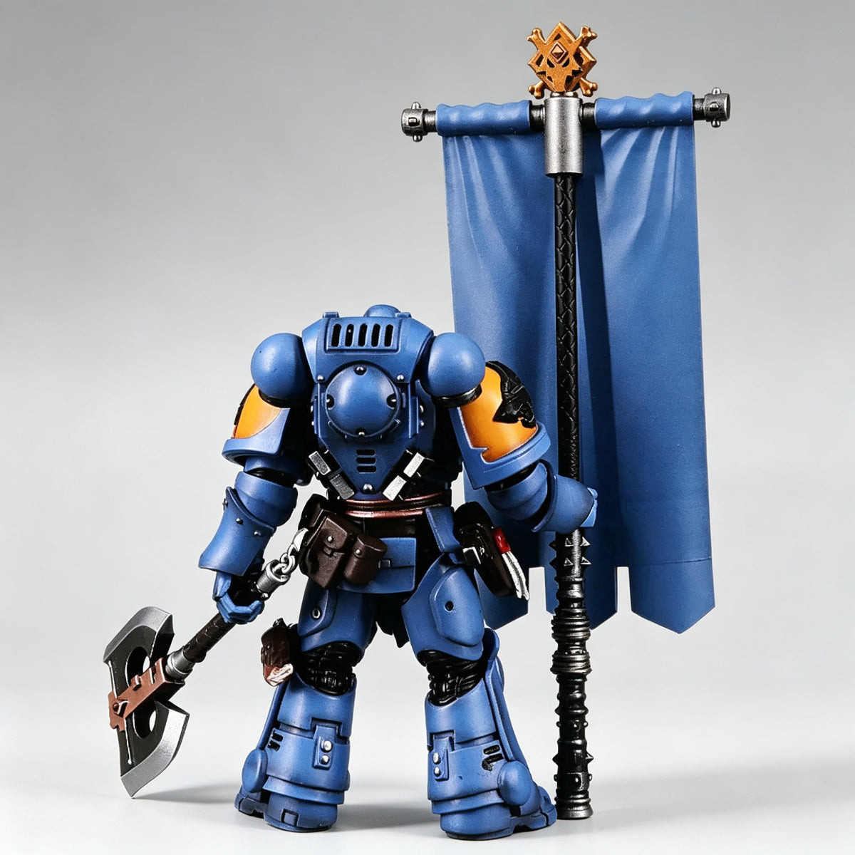 Custom Space Wolves Banner - Blue Wolf & Runes