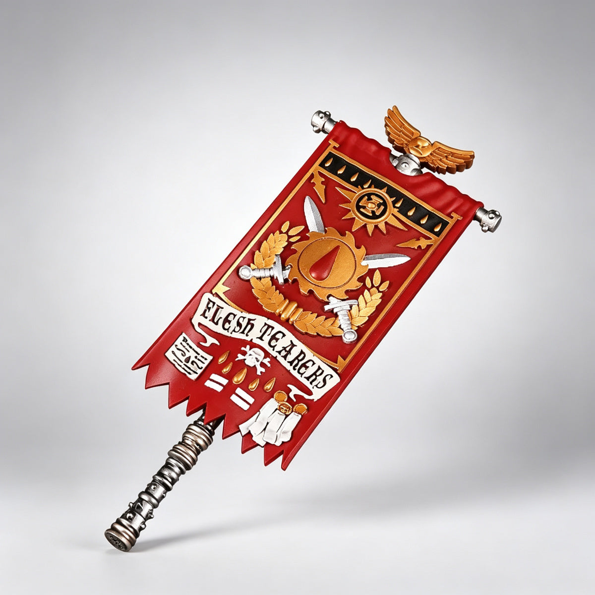 Custom Flesh Tearers Banner - Blood Drop & Crossed Swords