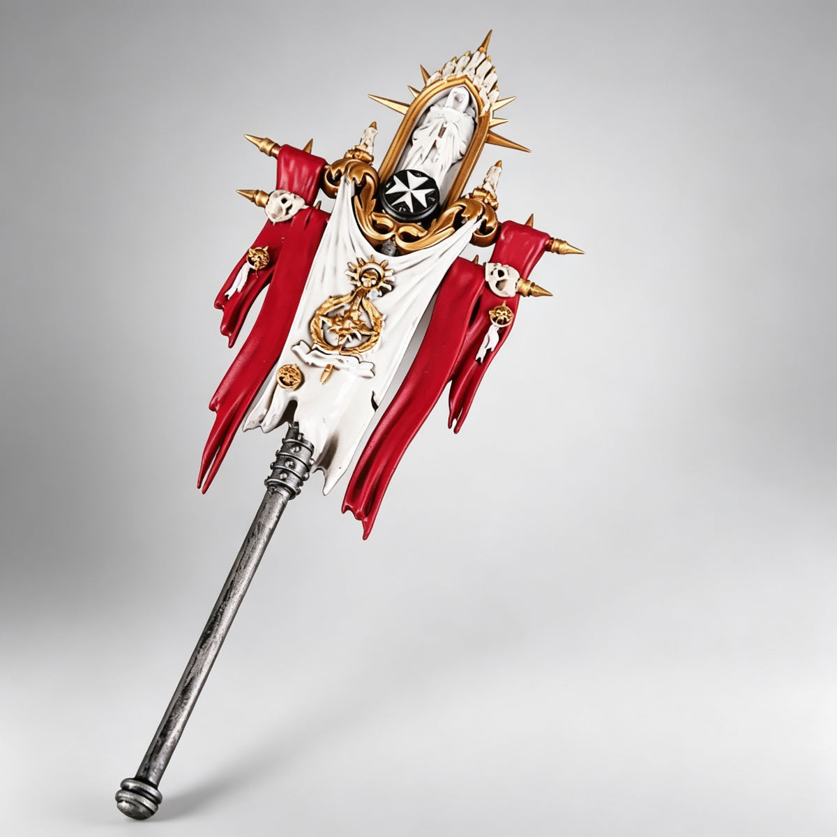 Custom Black Templars Flag - Shrine Top & Relic Cross